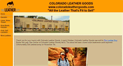 Desktop Screenshot of coloradoleathergoods.com
